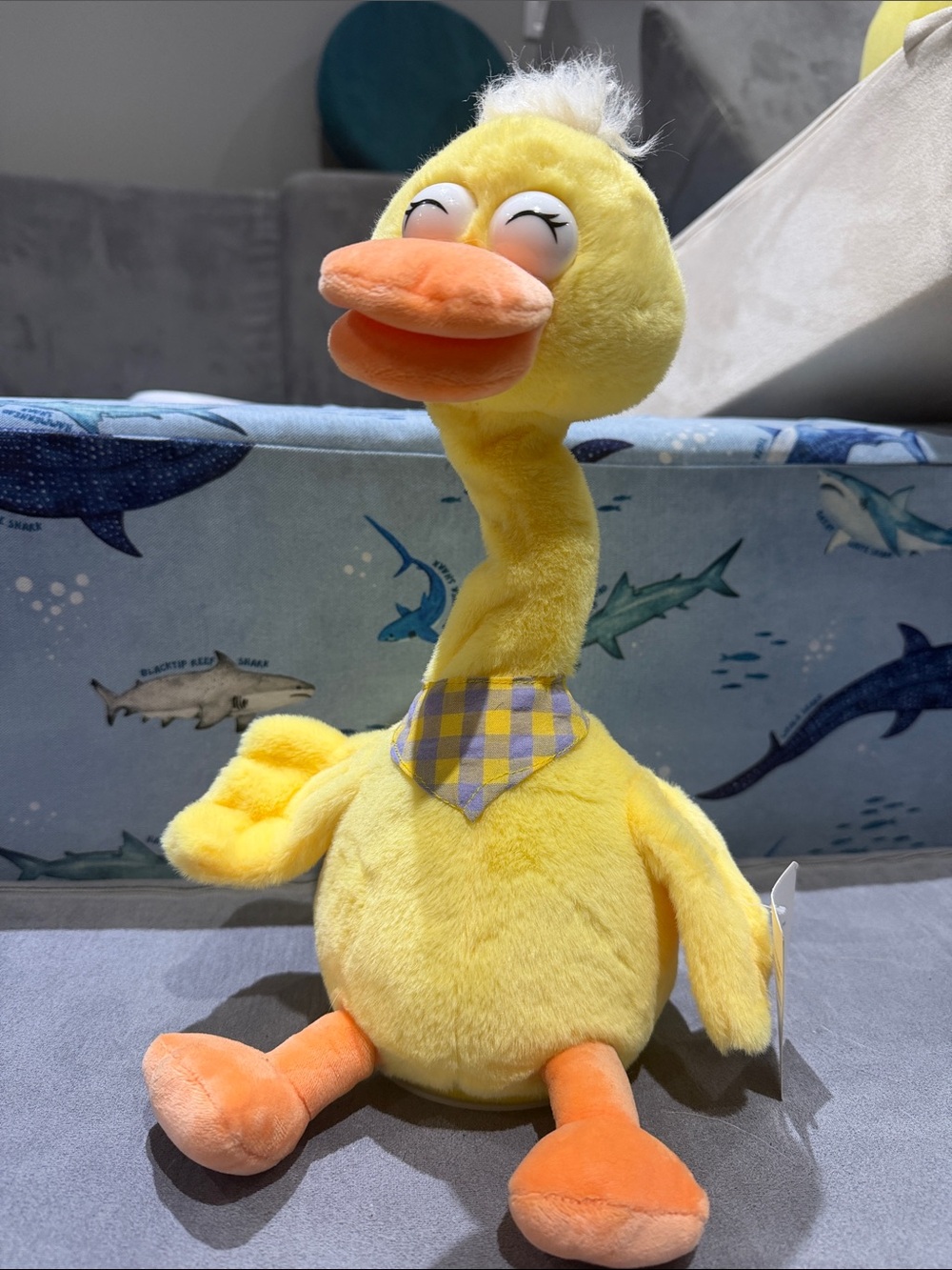Singing yellow duck plush